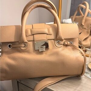 Jimmy Choo Tan Leather Satchel